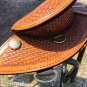 116ST Hilason Treeless Western Trail Barrel Saddle 16