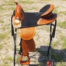 116ST Hilason Treeless Western Trail Barrel Saddle 17