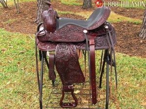 TO508M Hilason Treeless Western Barrel Trail Saddle 16