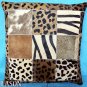 PL234 Cowhide Leather Hair-On PatchWork Cushion Pillow Cover