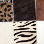 PL233 Cowhide Leather Hair-On PatchWork Cushion Pillow Cover