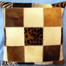 PL230 Cowhide Leather Hair-On PatchWork Cushion Pillow Cover