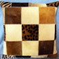 PL230 Cowhide Leather Hair-On PatchWork Cushion Pillow Cover