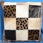 PL217 Cowhide Leather Hair-On PatchWork Cushion Pillow Cover