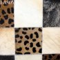 PL217 Cowhide Leather Hair-On PatchWork Cushion Pillow Cover