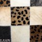 PL217 Cowhide Leather Hair-On PatchWork Cushion Pillow Cover