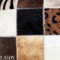 PL207 Cowhide Leather Hair-On PatchWork Cushion Pillow Cover