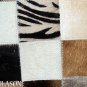 PL202 Cowhide Leather Hair-On PatchWork Cushion Pillow Cover