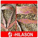 223 WESTERN LEATHER TACK HORSE PAINTED BRIDLE HEADSTALL BREAST COLLAR SET