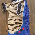 793 BULL RIDING ZEBRA HAIR ON LEATHER RODEO CHAPS