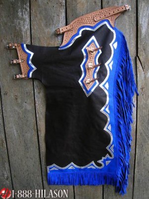 591 Bull Riding Soft Smooth Leather Rodeo Western Chaps