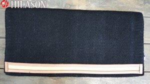 DP302 HILASON WESTERN NEW ZEALND WOOL SADDLE PAD BLANKET OSTRICH LEATHER