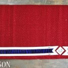 DP933 HILASON WESTERN NEW ZEALND WOOL SADDLE PAD BLANKET ZEBRA HAIR ON LEATHER