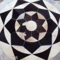 655 COWHIDE HAIR-ON LEATHER PATCHWORK RUG 48IN DIA