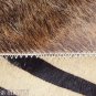 656 COWHIDE HAIR-ON LEATHER PATCHWORK RUG 48IN DIA