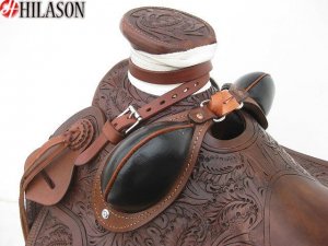 BH001 HILASON BIG KING WESTERN WADE RANCH ROPING SADDLE 17