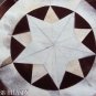 645 COWHIDE HAIR-ON LEATHER PATCHWORK RUG 48IN DIA
