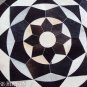 649 COWHIDE HAIR-ON LEATHER PATCHWORK RUG 48IN DIA