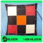 PL326 Smooth Leather PatchWork Cushion Pillow Cover