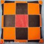 PL331 Smooth Leather PatchWork Cushion Pillow Cover