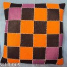PL332 Smooth Leather PatchWork Cushion Pillow Cover