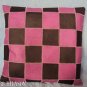 PL334 Smooth Leather PatchWork Cushion Pillow Cover