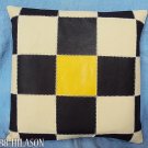 PL336 Smooth Leather PatchWork Cushion Pillow Cover