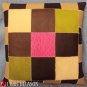 PL337 Smooth Leather PatchWork Cushion Pillow Cover