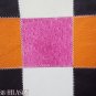 PL341 Smooth Leather PatchWork Cushion Pillow Cover