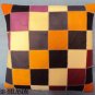 PL345 Smooth Leather PatchWork Cushion Pillow Cover