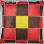 PL360 Smooth Leather PatchWork Cushion Pillow Cover