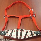 311 BRONC RODEO SHOW HORSE HALTER ZEBRA HAIR-ON LEATHER