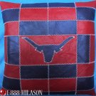 PL395 Smooth Leather PatchWork Cushion Pillow Cover