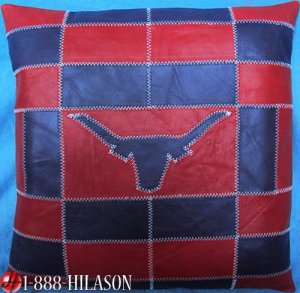 PL395 Smooth Leather PatchWork Cushion Pillow Cover
