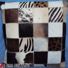 PL400 Cowhide Leather Hair-On PatchWork Cushion Pillow Cover