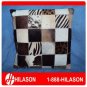 PL400 Cowhide Leather Hair-On PatchWork Cushion Pillow Cover