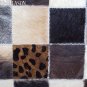 PL402 Cowhide Leather Hair-On PatchWork Cushion Pillow Cover