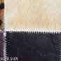 PL402 Cowhide Leather Hair-On PatchWork Cushion Pillow Cover