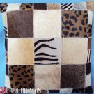 PL406 Cowhide Leather Hair-On PatchWork Cushion Pillow Cover