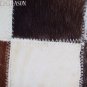 PL412 Cowhide Leather Hair-On PatchWork Cushion Pillow Cover