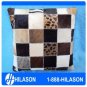PL415 Cowhide Leather Hair-On PatchWork Cushion Pillow Cover