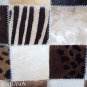 PL418 Cowhide Leather Hair-On PatchWork Cushion Pillow Cover