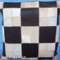 PL422 Cowhide Leather Hair-On PatchWork Cushion Pillow Cover