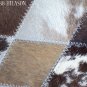 PL423 Cowhide Leather Hair-On PatchWork Cushion Pillow Cover
