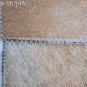 PL433 Cowhide Leather Hair-On PatchWork Cushion Pillow Cover