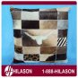 PL440 Cowhide Leather Hair-On PatchWork Cushion Pillow Cover