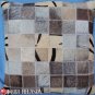 PL459 Cowhide Leather Hair-On PatchWork Cushion Pillow Cover