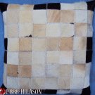 PL460 Cowhide Leather Hair-On PatchWork Cushion Pillow Cover