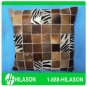 PL465 Cowhide Leather Hair-On PatchWork Cushion Pillow Cover