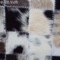 PL467 Cowhide Leather Hair-On PatchWork Cushion Pillow Cover